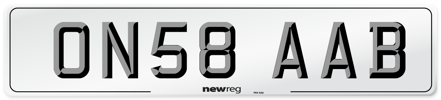 ON58 AAB Number Plate from New Reg